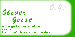 oliver geist business card